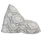 Beanbag Hellgrau Stoff Patchwork Beanbag Hellgrau Stoff Patchwork