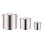 vidaXL 3-tlg. Kochtopf-Set 50/21/6 L Edelstahl vidaXL 3-tlg. Kochtopf-Set 50/21/6 L Edelstahl