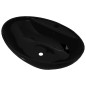 Keramik Waschbecken Hahnloch/Überlaufloch schwarz oval Keramik Waschbecken Hahnloch/Überlaufloch schwarz oval