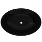 Keramik Waschbecken Hahnloch/Überlaufloch schwarz oval Keramik Waschbecken Hahnloch/Überlaufloch schwarz oval