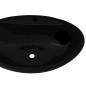 Keramik Waschbecken Hahnloch/Überlaufloch schwarz oval Keramik Waschbecken Hahnloch/Überlaufloch schwarz oval