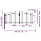 vidaXL Zauntor Doppelflügel mit Speerspitzen Stahl 3 x 1,25 m Schwarz vidaXL Zauntor Doppelflügel mit Speerspitzen Stahl 3 x 1,25 m Schwarz