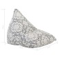 Beanbag Hellgrau Stoff Patchwork Beanbag Hellgrau Stoff Patchwork