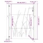 vidaXL Gartentor 105x155 cm Cortenstahl Gras-Design vidaXL Gartentor 105x155 cm Cortenstahl Gras-Design