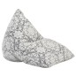 Beanbag Hellgrau Stoff Patchwork Beanbag Hellgrau Stoff Patchwork