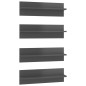 vidaXL Wandregale 4 Stk. Hochglanz-Grau 60x11,5x18 cm Holzwerkstoff vidaXL Wandregale 4 Stk. Hochglanz-Grau 60x11,5x18 cm Holzwerkstoff