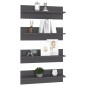 vidaXL Wandregale 4 Stk. Hochglanz-Grau 60x11,5x18 cm Holzwerkstoff vidaXL Wandregale 4 Stk. Hochglanz-Grau 60x11,5x18 cm Holzwerkstoff