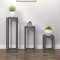 vidaXL 3-tlg. Pflanzenständer-Set Grau Massivholz Kiefer vidaXL 3-tlg. Pflanzenständer-Set Grau Massivholz Kiefer