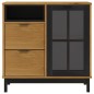 vidaXL Sideboard mit Glastür FLAM 80x40x80 cm Massivholz Kiefer vidaXL Sideboard mit Glastür FLAM 80x40x80 cm Massivholz Kiefer