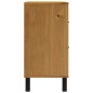 vidaXL Sideboard mit Glastür FLAM 80x40x80 cm Massivholz Kiefer vidaXL Sideboard mit Glastür FLAM 80x40x80 cm Massivholz Kiefer