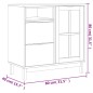 vidaXL Sideboard mit Glastür FLAM 80x40x80 cm Massivholz Kiefer vidaXL Sideboard mit Glastür FLAM 80x40x80 cm Massivholz Kiefer