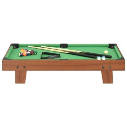 vidaXL 3-Fuß-Mini-Billardtisch 92×52×19 cm Braun und Grün 