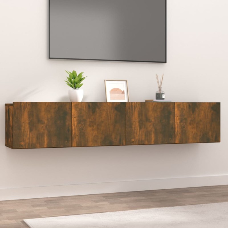 vidaXL TV-Schränke 2 Stk. Räuchereiche 80x30x30 cm Holzwerkstoff vidaXL TV-Schränke 2 Stk. Räuchereiche 80x30x30 cm Holzwerkstoff