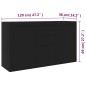 vidaXL Sideboard Schwarz 120x36x69 cm Holzwerkstoff vidaXL Sideboard Schwarz 120x36x69 cm Holzwerkstoff