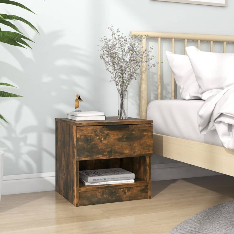 vidaXL Nachttisch Räuchereiche Holzwerkstoff vidaXL Nachttisch Räuchereiche Holzwerkstoff