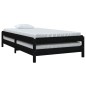 vidaXL Stapelbett Schwarz 80x200 cm Massivholz Kiefer vidaXL Stapelbett Schwarz 80x200 cm Massivholz Kiefer