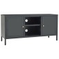 vidaXL TV-Schrank Anthrazit 105x35x52 cm Stahl und Glas vidaXL TV-Schrank Anthrazit 105x35x52 cm Stahl und Glas