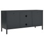 vidaXL TV-Schrank Anthrazit 105x35x52 cm Stahl und Glas vidaXL TV-Schrank Anthrazit 105x35x52 cm Stahl und Glas