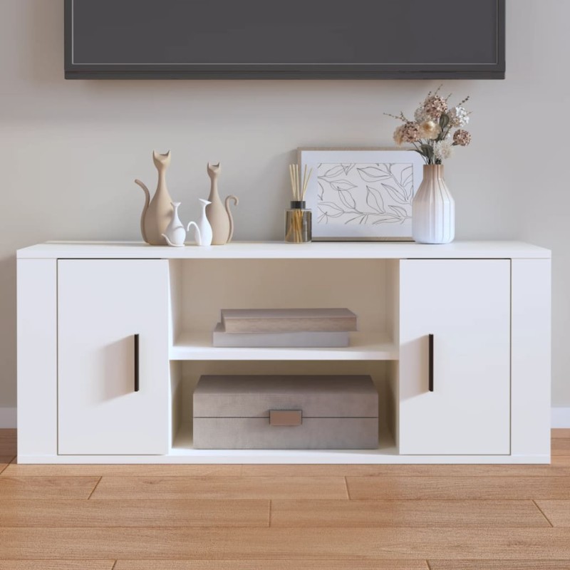 vidaXL TV-Schrank Weiß 100x35x40 cm Holzwerkstoff vidaXL TV-Schrank Weiß 100x35x40 cm Holzwerkstoff