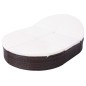 Outdoor-Loungebett mit Kissen Poly Rattan Braun Outdoor-Loungebett mit Kissen Poly Rattan Braun