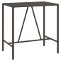 vidaXL Bartisch mit Glasplatte Braun 110x70x110 cm Poly Rattan vidaXL Bartisch mit Glasplatte Braun 110x70x110 cm Poly Rattan