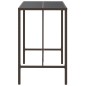 vidaXL Bartisch mit Glasplatte Braun 110x70x110 cm Poly Rattan vidaXL Bartisch mit Glasplatte Braun 110x70x110 cm Poly Rattan