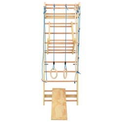 vidaXL Turnwand-Spielset mit Sprossen Ringen Holz
