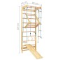 vidaXL Turnwand-Spielset mit Sprossen Ringen Holz vidaXL Turnwand-Spielset mit Sprossen Ringen Holz
