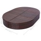 Outdoor-Loungebett mit Kissen Poly Rattan Braun Outdoor-Loungebett mit Kissen Poly Rattan Braun