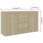 vidaXL Sideboard Sonoma-Eiche 120x36x69 cm Holzwerkstoff vidaXL Sideboard Sonoma-Eiche 120x36x69 cm Holzwerkstoff