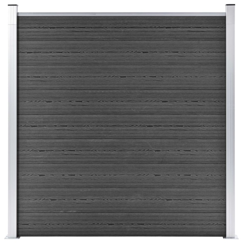 vidaXL Zaunelement WPC 180x186 cm Schwarz vidaXL Zaunelement WPC 180x186 cm Schwarz