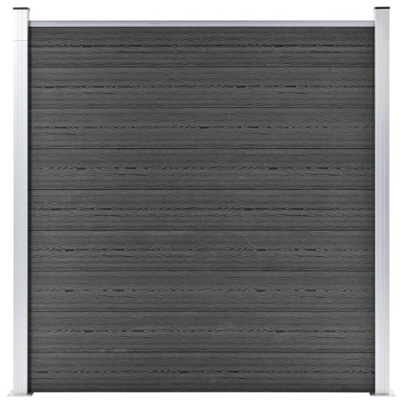 vidaXL Zaunelement WPC 180x186 cm Schwarz
