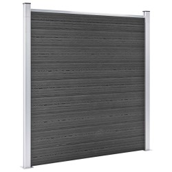 vidaXL Zaunelement WPC 180x186 cm Schwarz