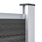 vidaXL Zaunelement WPC 180x186 cm Schwarz vidaXL Zaunelement WPC 180x186 cm Schwarz