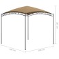 vidaXL Pavillon 3x3x2,65 m Taupe 180 g/m² vidaXL Pavillon 3x3x2,65 m Taupe 180 g/m²
