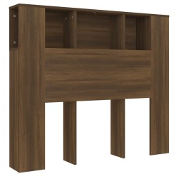 vidaXL Kopfteil mit Ablagen Braun Eichen-Optik 120x18,5x104,5 cm