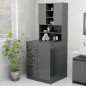 vidaXL Waschmaschinenschrank Hochglanz-Grau 70,5x25,5x90 cm vidaXL Waschmaschinenschrank Hochglanz-Grau 70,5x25,5x90 cm
