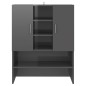 vidaXL Waschmaschinenschrank Hochglanz-Grau 70,5x25,5x90 cm vidaXL Waschmaschinenschrank Hochglanz-Grau 70,5x25,5x90 cm