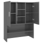 vidaXL Waschmaschinenschrank Hochglanz-Grau 70,5x25,5x90 cm vidaXL Waschmaschinenschrank Hochglanz-Grau 70,5x25,5x90 cm