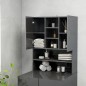 vidaXL Waschmaschinenschrank Hochglanz-Grau 70,5x25,5x90 cm vidaXL Waschmaschinenschrank Hochglanz-Grau 70,5x25,5x90 cm