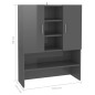vidaXL Waschmaschinenschrank Hochglanz-Grau 70,5x25,5x90 cm vidaXL Waschmaschinenschrank Hochglanz-Grau 70,5x25,5x90 cm