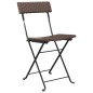 vidaXL 3-tlg. Bistro-Set Klappbar Braun Poly Rattan vidaXL 3-tlg. Bistro-Set Klappbar Braun Poly Rattan