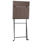 vidaXL 3-tlg. Bistro-Set Klappbar Braun Poly Rattan vidaXL 3-tlg. Bistro-Set Klappbar Braun Poly Rattan