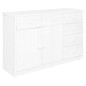 vidaXL Sideboard 6 Schubladen Weiß 113x35x73 cm Massivholz Kiefer vidaXL Sideboard 6 Schubladen Weiß 113x35x73 cm Massivholz Kiefer