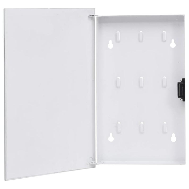 vidaXL Schlüsselkasten mit Magnettafel Weiß 30x20x5,5 cm vidaXL Schlüsselkasten mit Magnettafel Weiß 30x20x5,5 cm