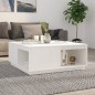 vidaXL Couchtisch Weiß 100x101x40,5 cm Massivholz Kiefer vidaXL Couchtisch Weiß 100x101x40,5 cm Massivholz Kiefer