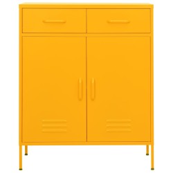 vidaXL Lagerschrank Senfgelb 80x35x101,5 cm Stahl    