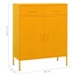 vidaXL Lagerschrank Senfgelb 80x35x101,5 cm Stahl vidaXL Lagerschrank Senfgelb 80x35x101,5 cm Stahl