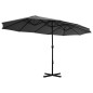 vidaXL Sonnenschirm mit Aluminium-Mast 460 x 270 cm Anthrazit vidaXL Sonnenschirm mit Aluminium-Mast 460 x 270 cm Anthrazit