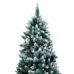 vidaXL Künstlicher Weihnachtsbaum mit Zapfen und Schnee 240 cm